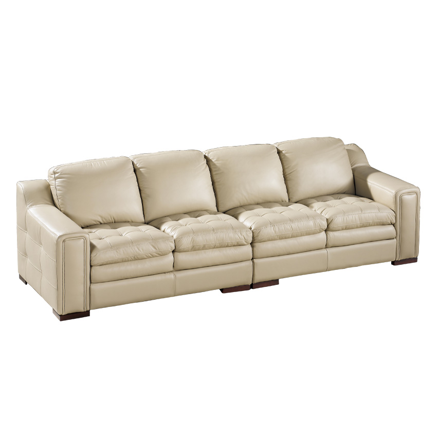 <b>7491-Ivory-4S</b> Leather Sofa