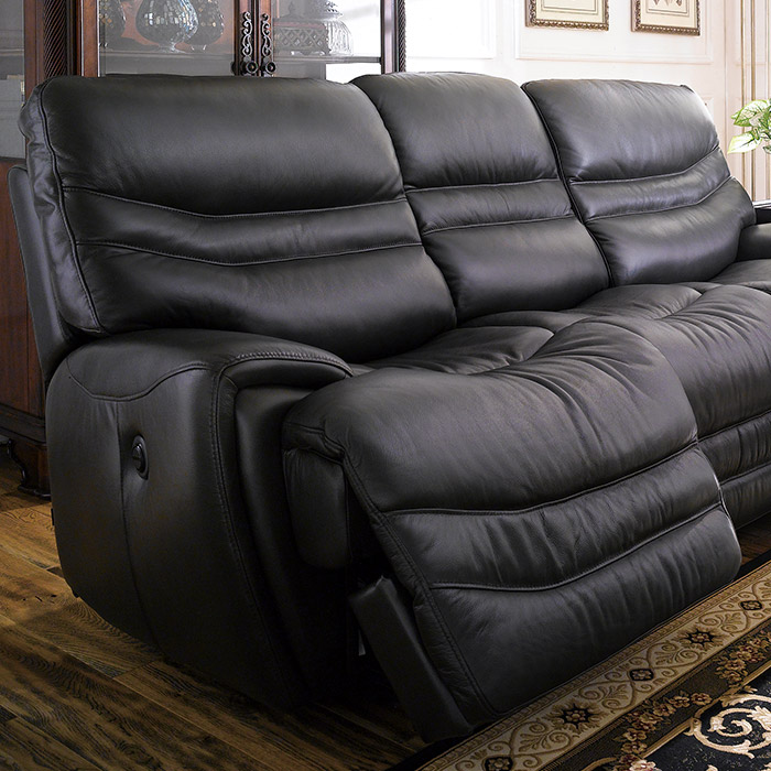 <b> E543-Black </b> Power Leather Recliner Sofa