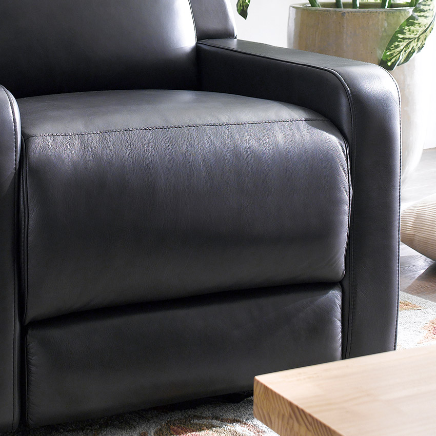 <b>E322-Dark Grey</b>Leather Recliner Chair