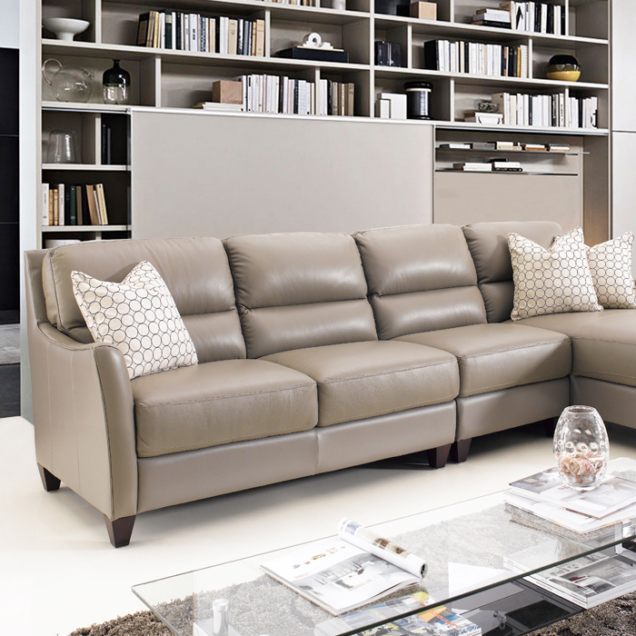 <b> 8586C-Chaise </b> Leather Sofa (3 Pcs)