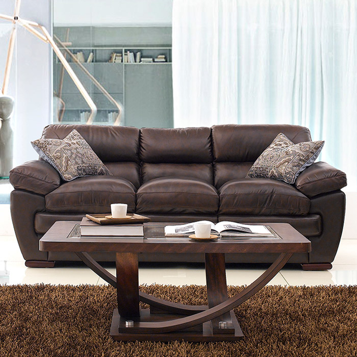 <b> 6788-30-Daevenport </b> Leather Sofa