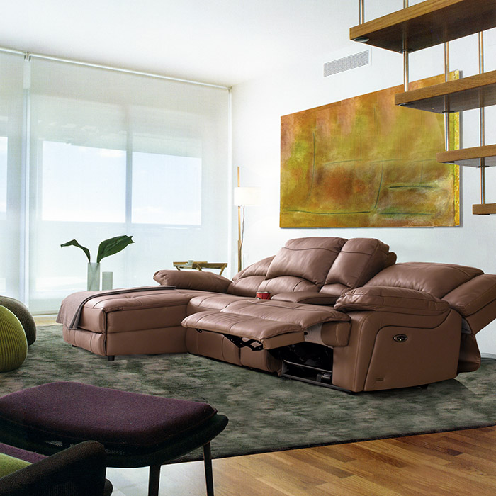 <b>T118</b>Leather Recliner Sofa