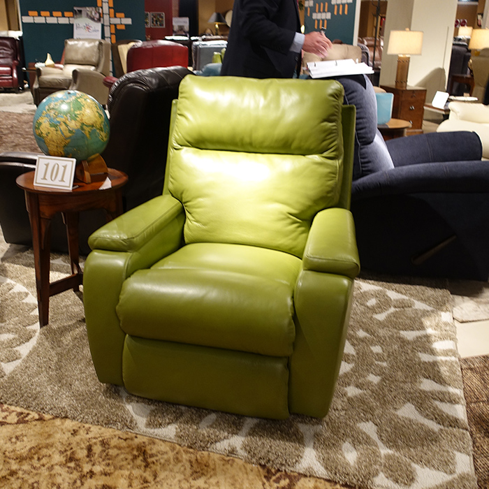 <b>1228-500P-Green</b>Leather Recliner Chair