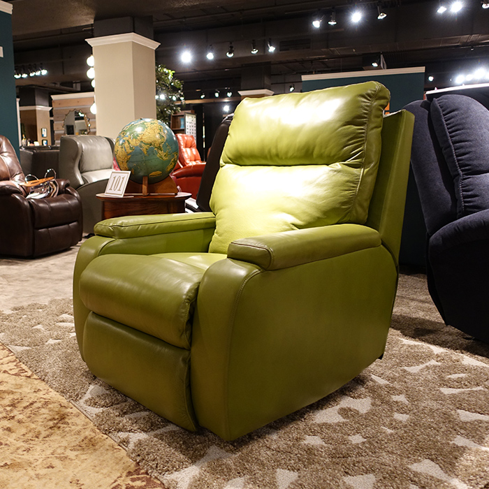 <b>1228-500P-Green</b>Leather Recliner Chair