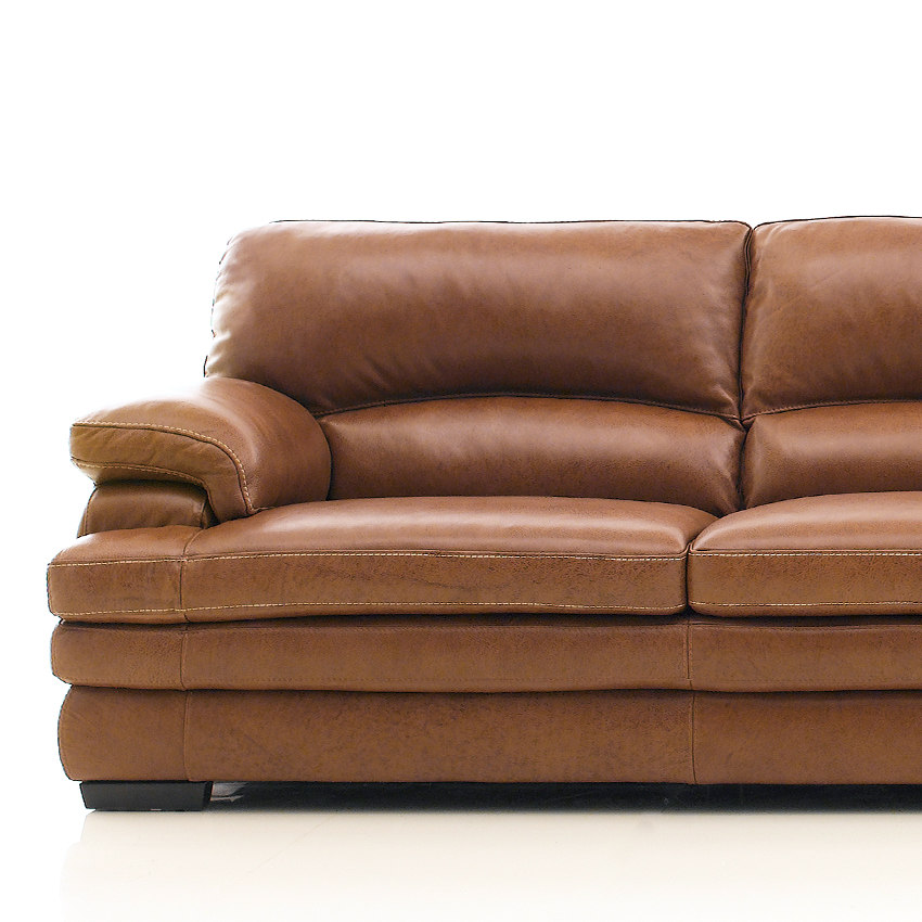 <b>10299-Cognac</b>Leather Sofa