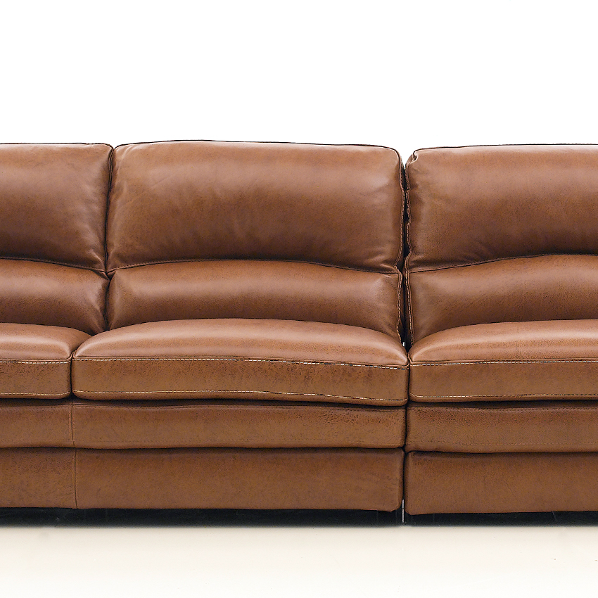 <b>10299-Cognac</b>Leather Sofa