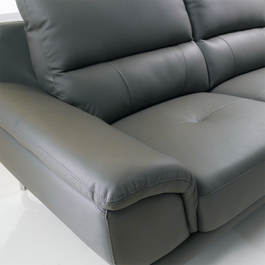 <b>M8003-Grey</b>Leather Sofa