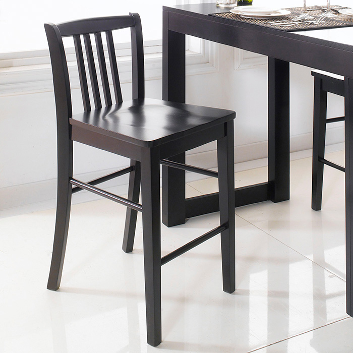 <b> D390-4-Black </b> Island Dining Set<br> (1 Table + 4 Chairs)