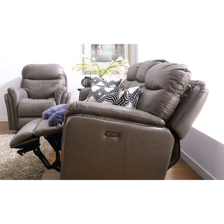 <b>E1309-Grey-S</b> Leather Recliner Sofa