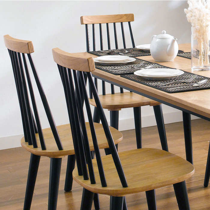 <b> Browny-6 </b> Dining Set  <br>(1 Table + 6 Chairs)