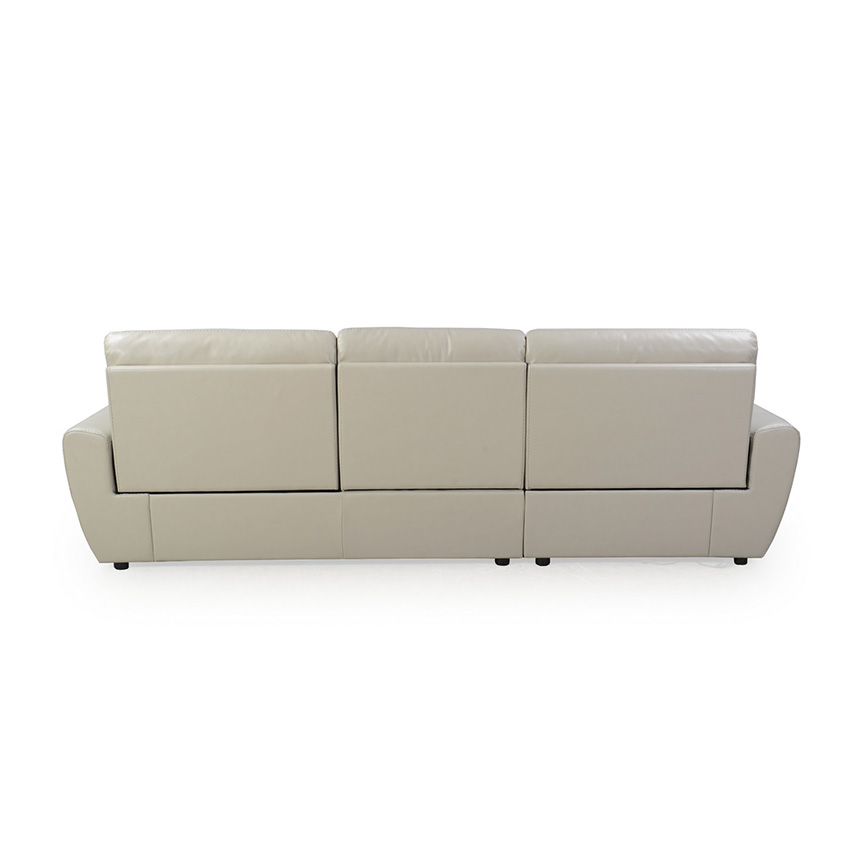 <b>E1455-Ivory</b>Leather Recliner Sofa