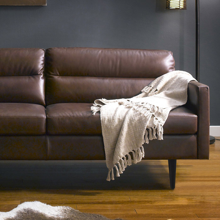 <b> 10145 </b>  Leather Sofa