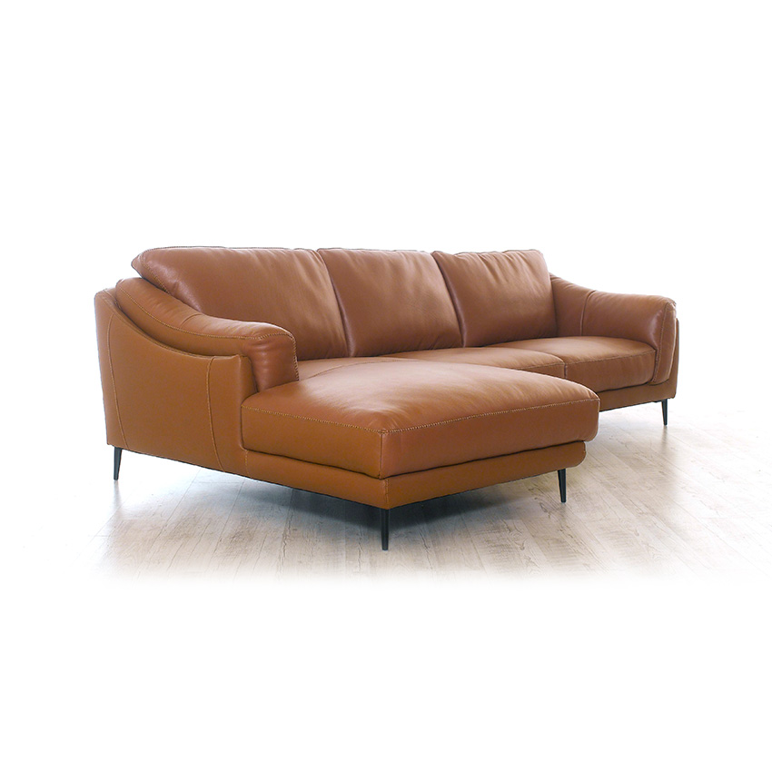<b> Masseto-Camel </b><br> Couch Leather Sofa - LAF Only