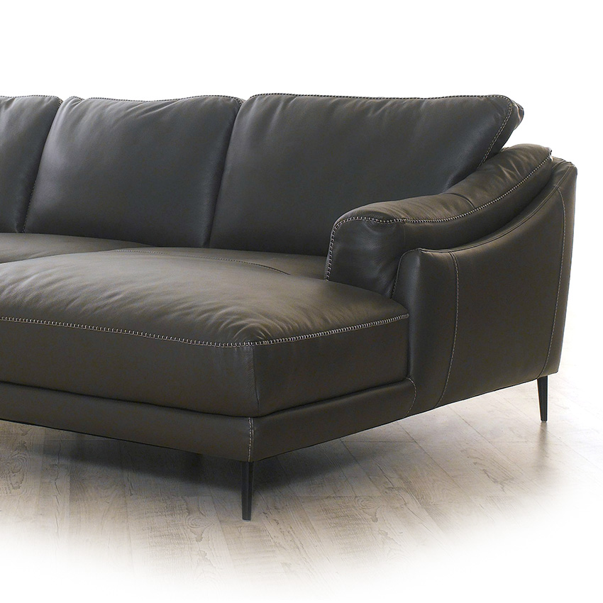 <b> Masseto-Brown </b><br> Couch Leather Sofa