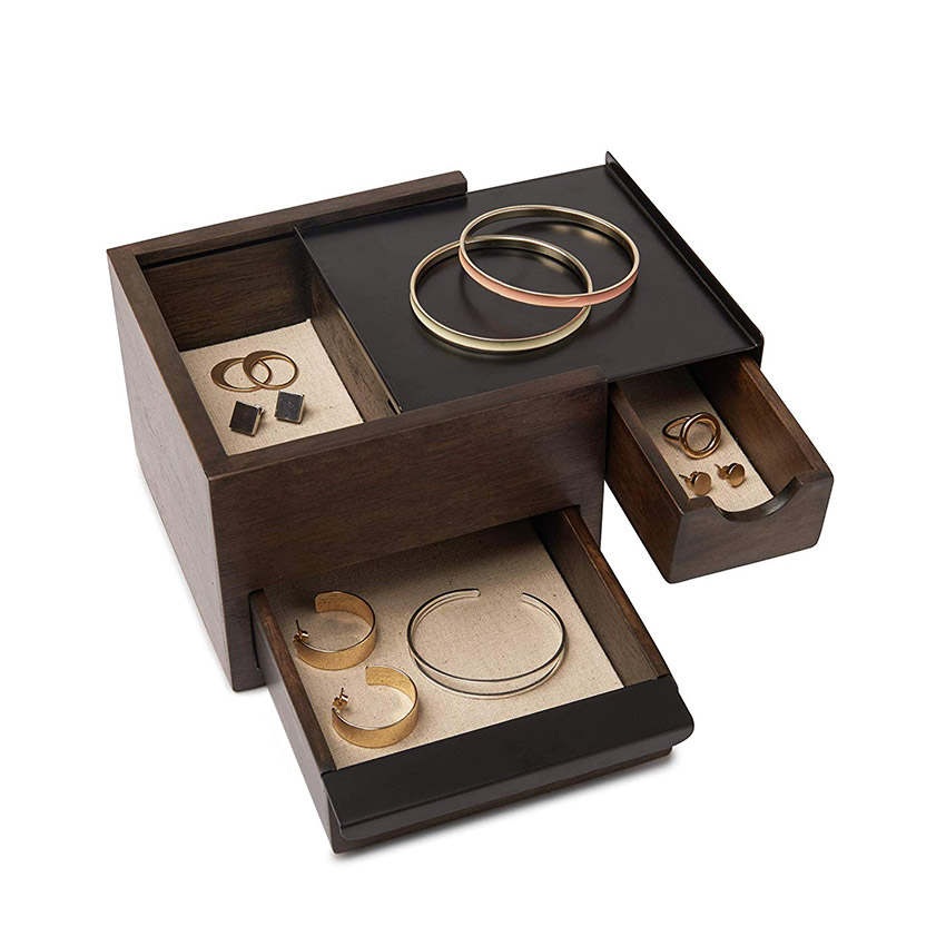 <b>1005314-048</b> Mini Stowit-Walnut Jewelry Box