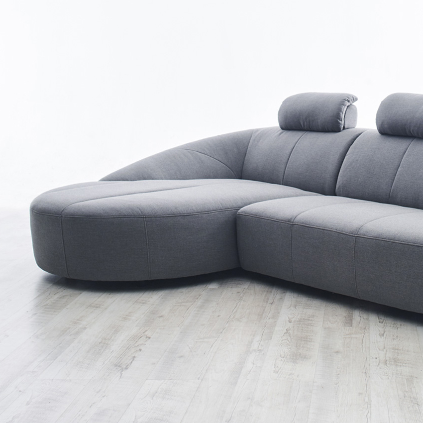 <b>10254 Grey</b> Chaise Lounge Sofa