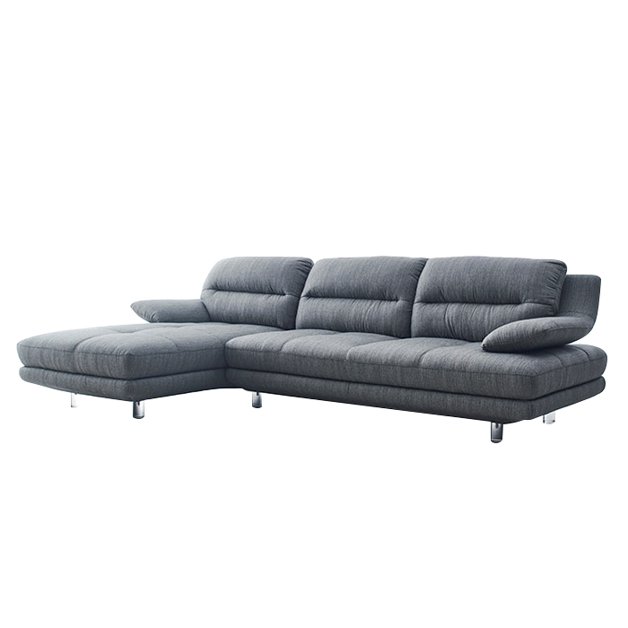 <b>10166M Chaise </b> Grey Sofa (LAF Only)