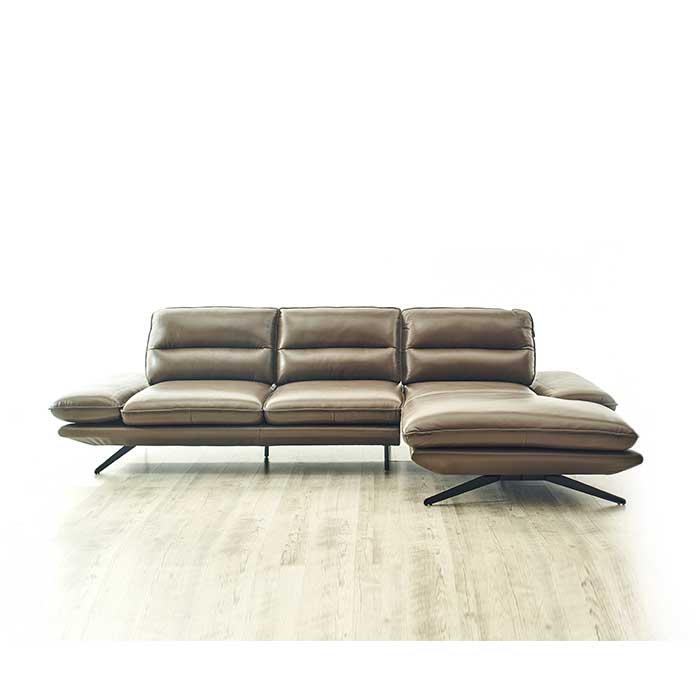 <b>10270ML-Mocha</b>Leather Chaise Sofa