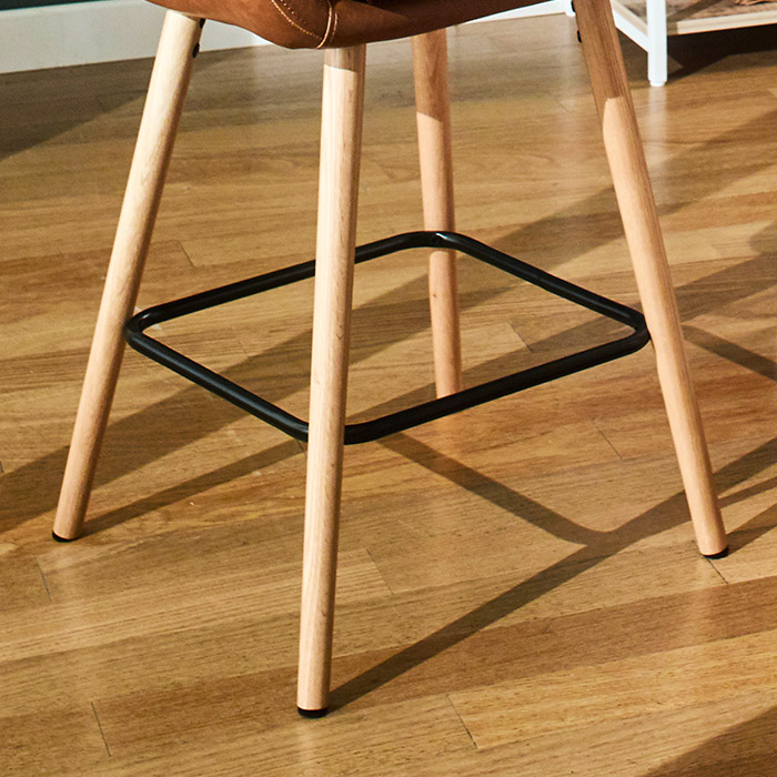 <b> Nora-PU-Counter </b> Wooden Chair