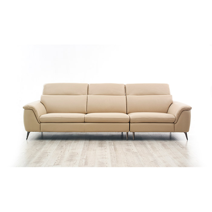 <b> 10458 Ivory </b> 4-Seater Leather Sofa