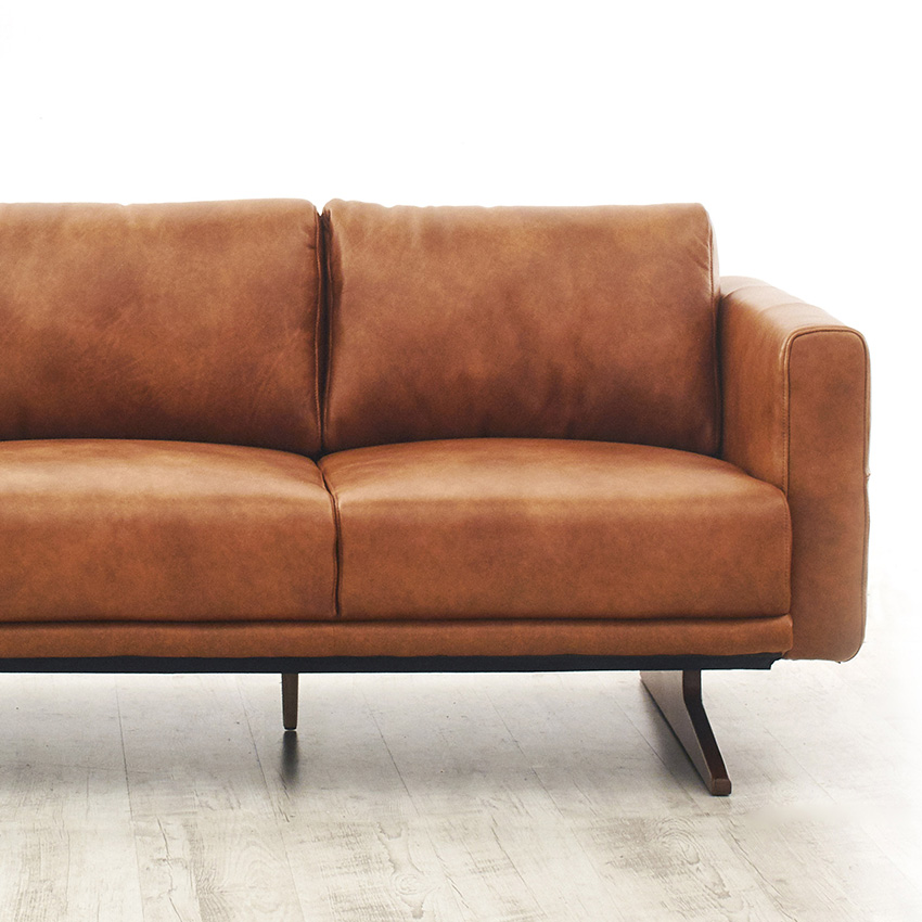 <b>10046-Toffee-S</b> Leather Sofa
