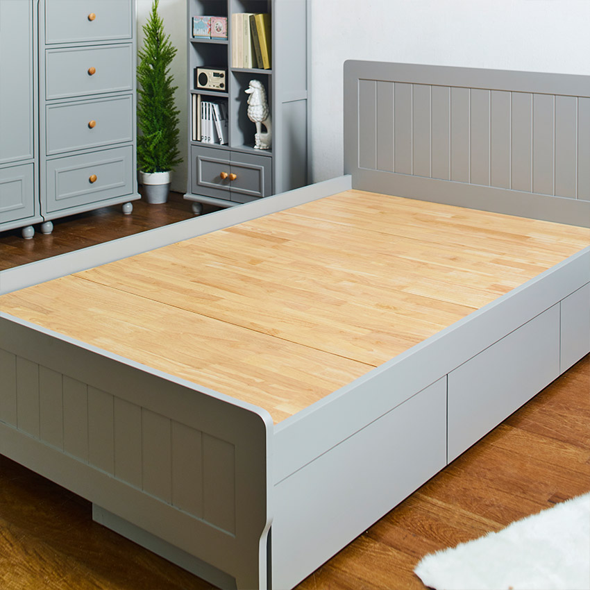 <b>Tara-Grey-1200</b>Single Storage Bed