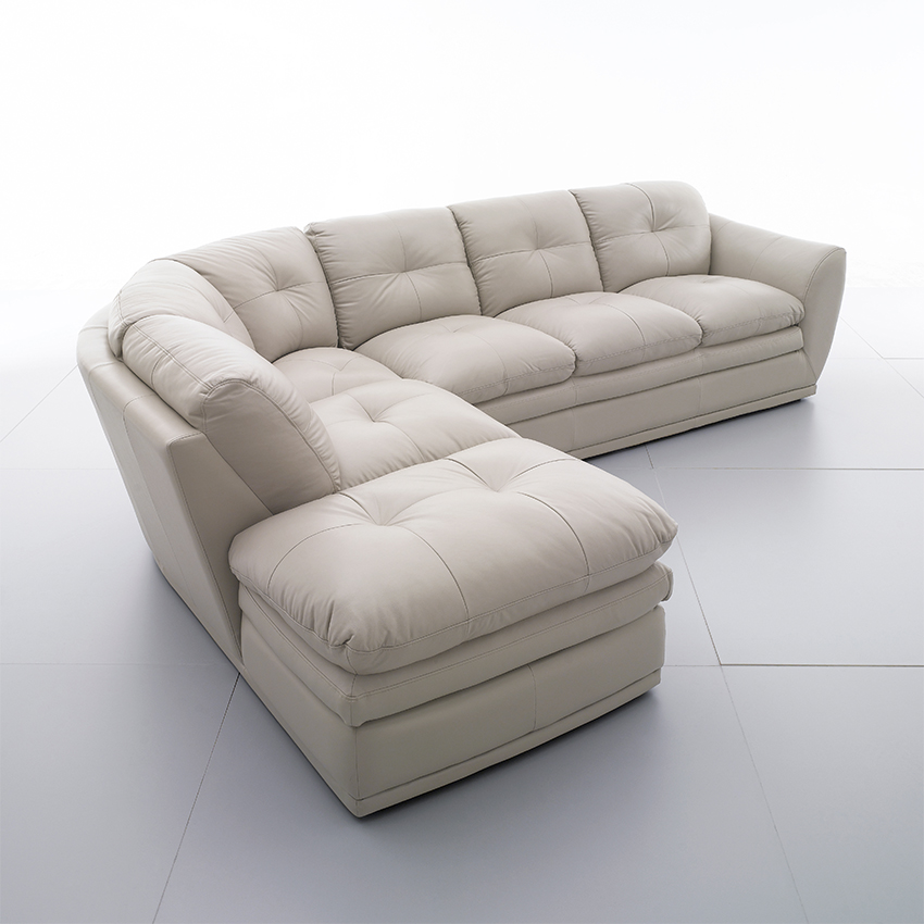 <b>8188-Cloud</b>Leather Chaise Sofa