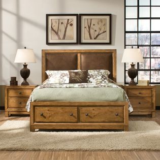 2700 Logan Storage Panel Bed (침대+협탁)