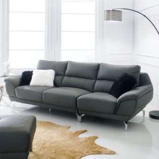  M8003-Grey  Leather Sofa