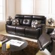 E1460-Brown Power Leather Recliner Sofa