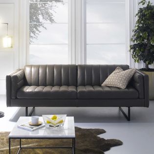  10157-30  Leather Sofa