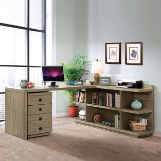281-33/34 L-Shaped Desk & Bookcase