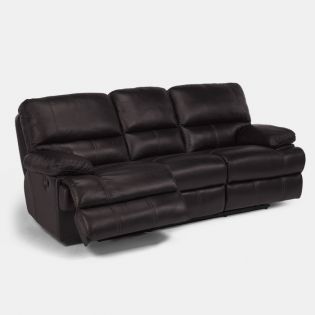  1236-62 Brown  Leather Recliner Sofa