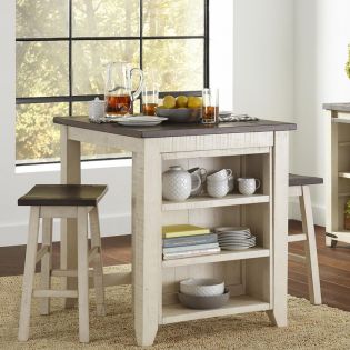  1706-36  3PC Counter Set  (1 Table + 2 Stools)