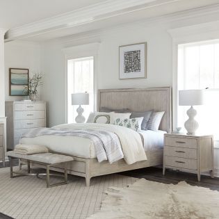  459 Lilly  Queen Panel Bed (침대+협탁+화장대)