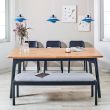  Obey-6  Dining Set  (1 Table + 3 Chair + 1 Bench)