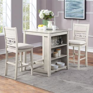  GIA-2 32 BSQ  Counter Dining Set (1 Table + 2 Chairs)
