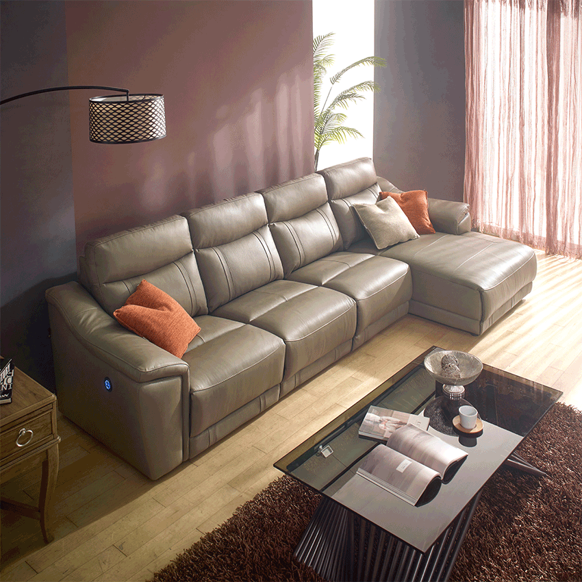  ZE85  Leather Recliner Sofa
