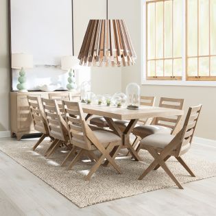  Lattice 0530  Dining Set (1 Table + 6 Chairs)