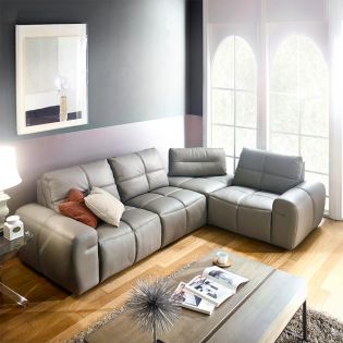  S1941 Chaise  Leather Sofa