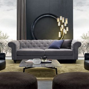 Charlietown-Grey 3-Seater Sofa